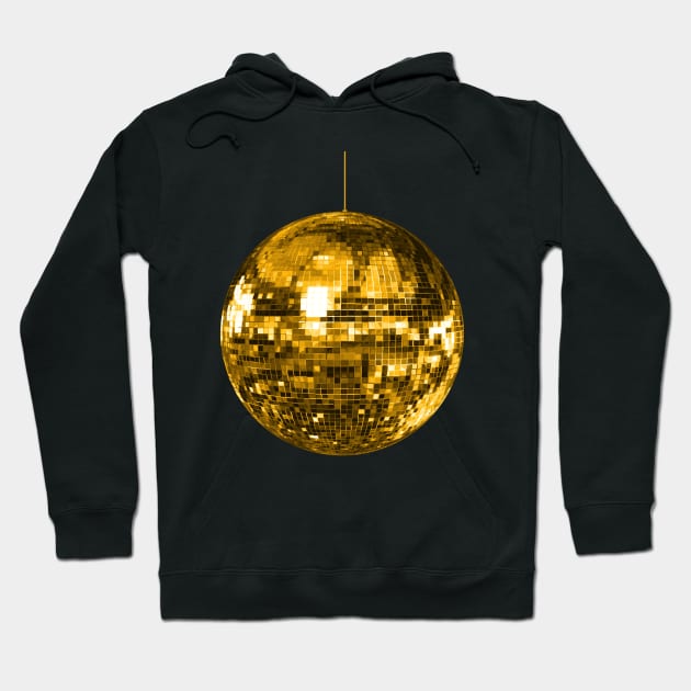 Gold Yellow Disco Ball Hoodie by Art by Deborah Camp